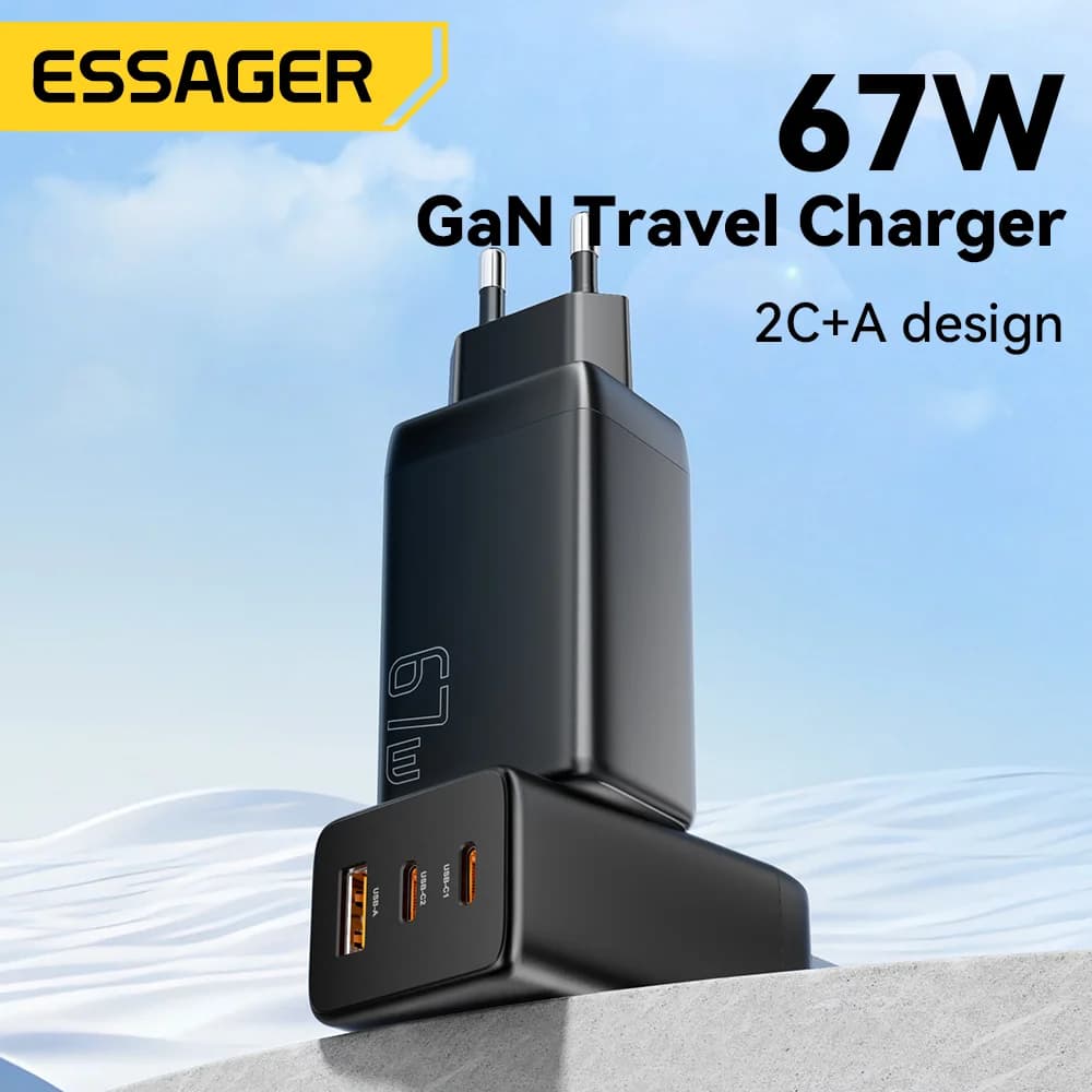 Ładowarka sieciowa GaN USB Type-C 67W z obsługą PPS