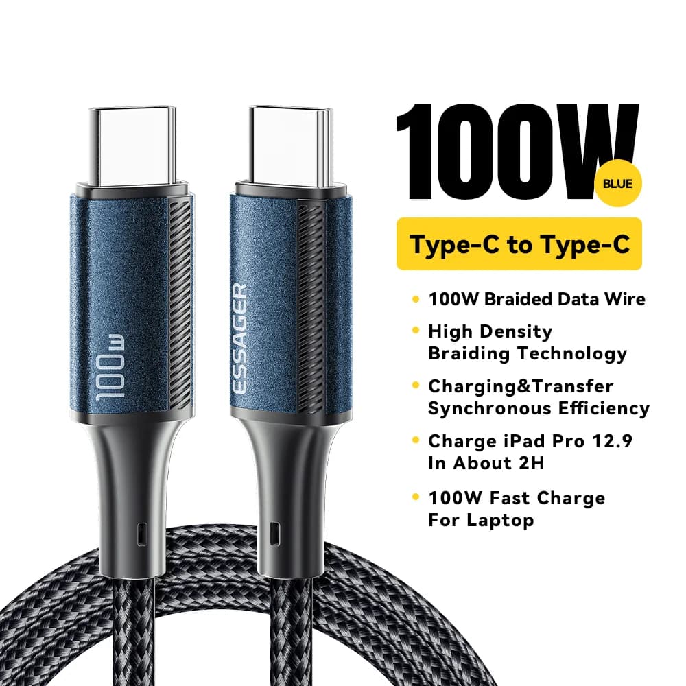 Kabel USB-C do USB-C z szybkim ładowaniem PD 100W