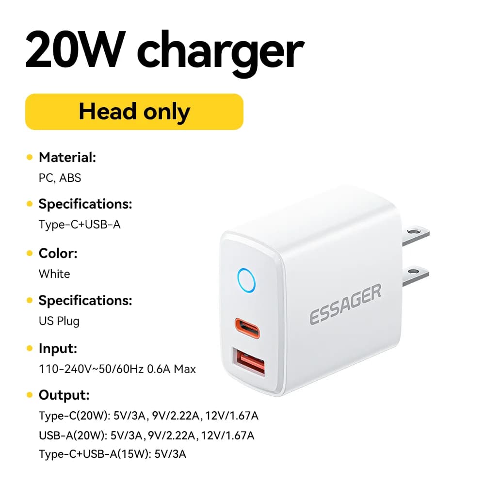Przenośny powerbank z szybkim ładowaniem PD 20W