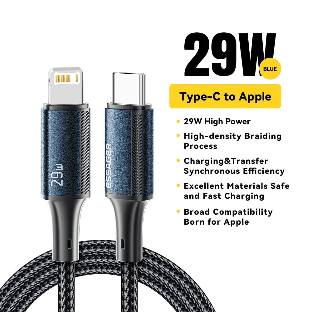 Kabel USB-C do Lightning 29W Szybkie Ładowanie i Przesył Danych