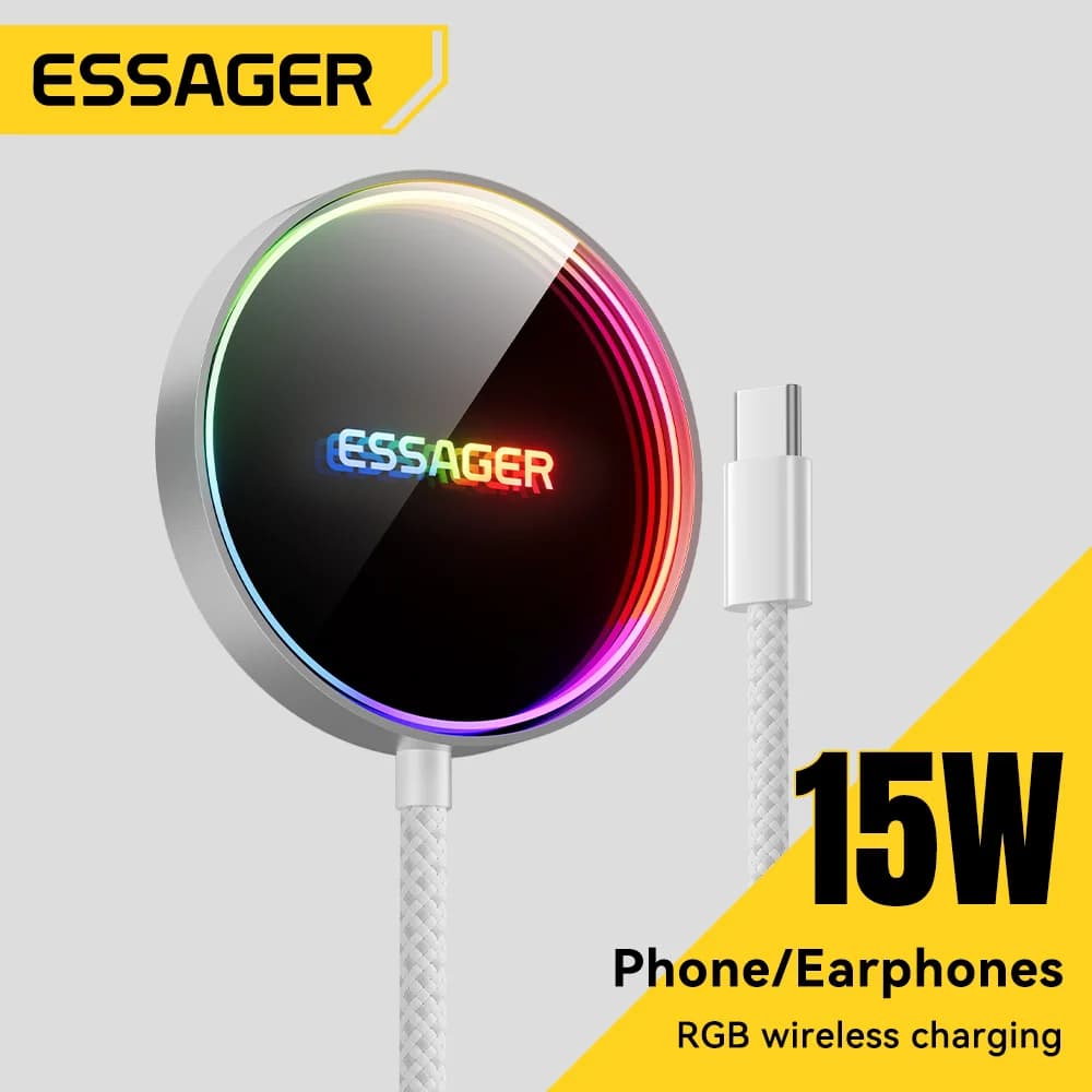 Bezprzewodowa ładowarka magnetyczna RGB 15W do iPhone