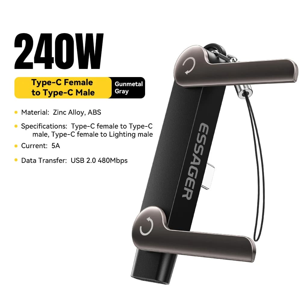 Adapter USB-C OTG 240W ze stojakiem