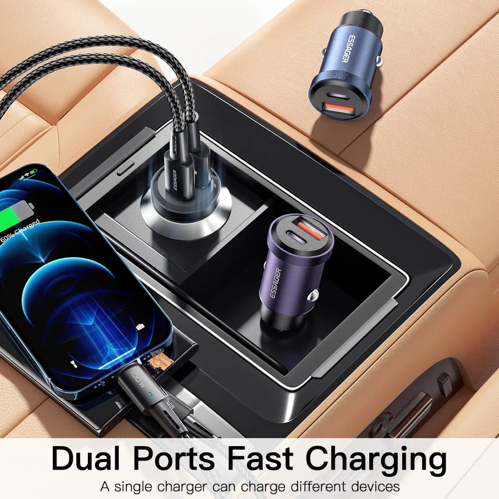 Ładowarka samochodowa USB-C 30W, Quick Charge 4.0