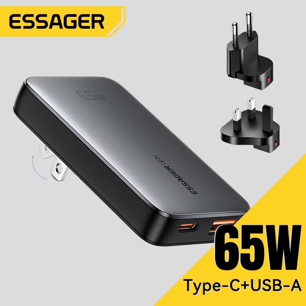 Ultra cienka ładowarka podróżna GaN USB-C 65W