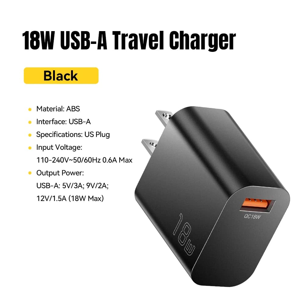 Ładowarka sieciowa USB-A QC 3.0 18W