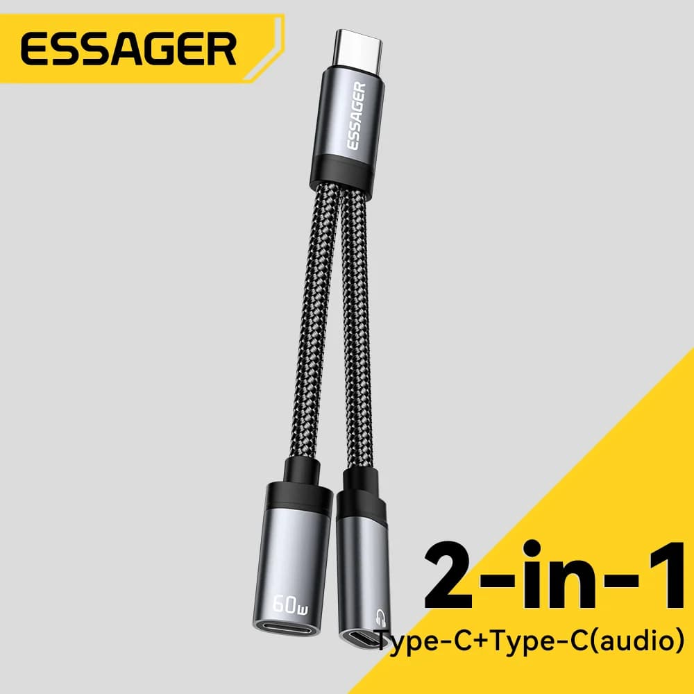 Adapter USB-C na AUX 3.5mm z funkcją ładowania