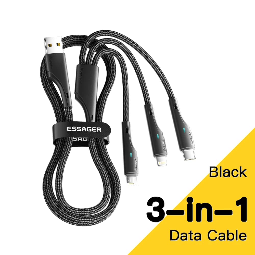 Kabel wielofunkcyjny 3 w 1 USB-C Micro USB Lightning