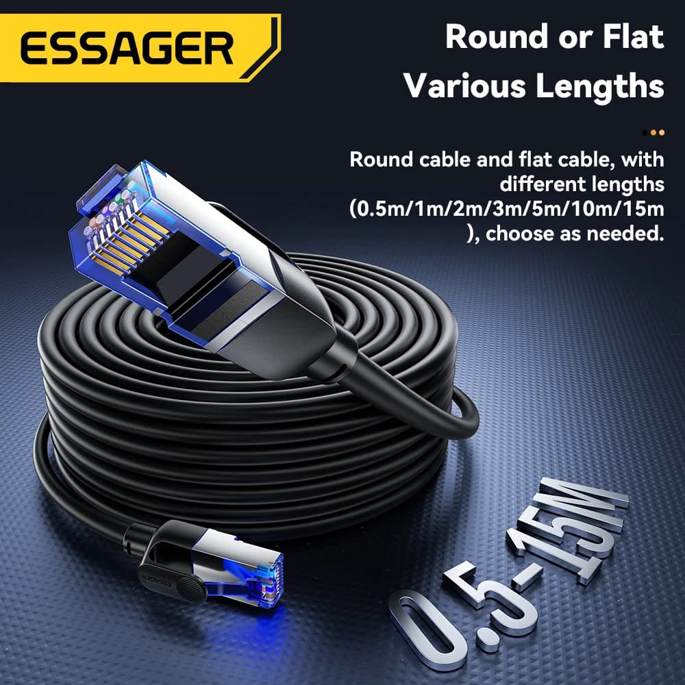 Kabel Ethernet CAT8 z prędkością 40Gbps i oplotem