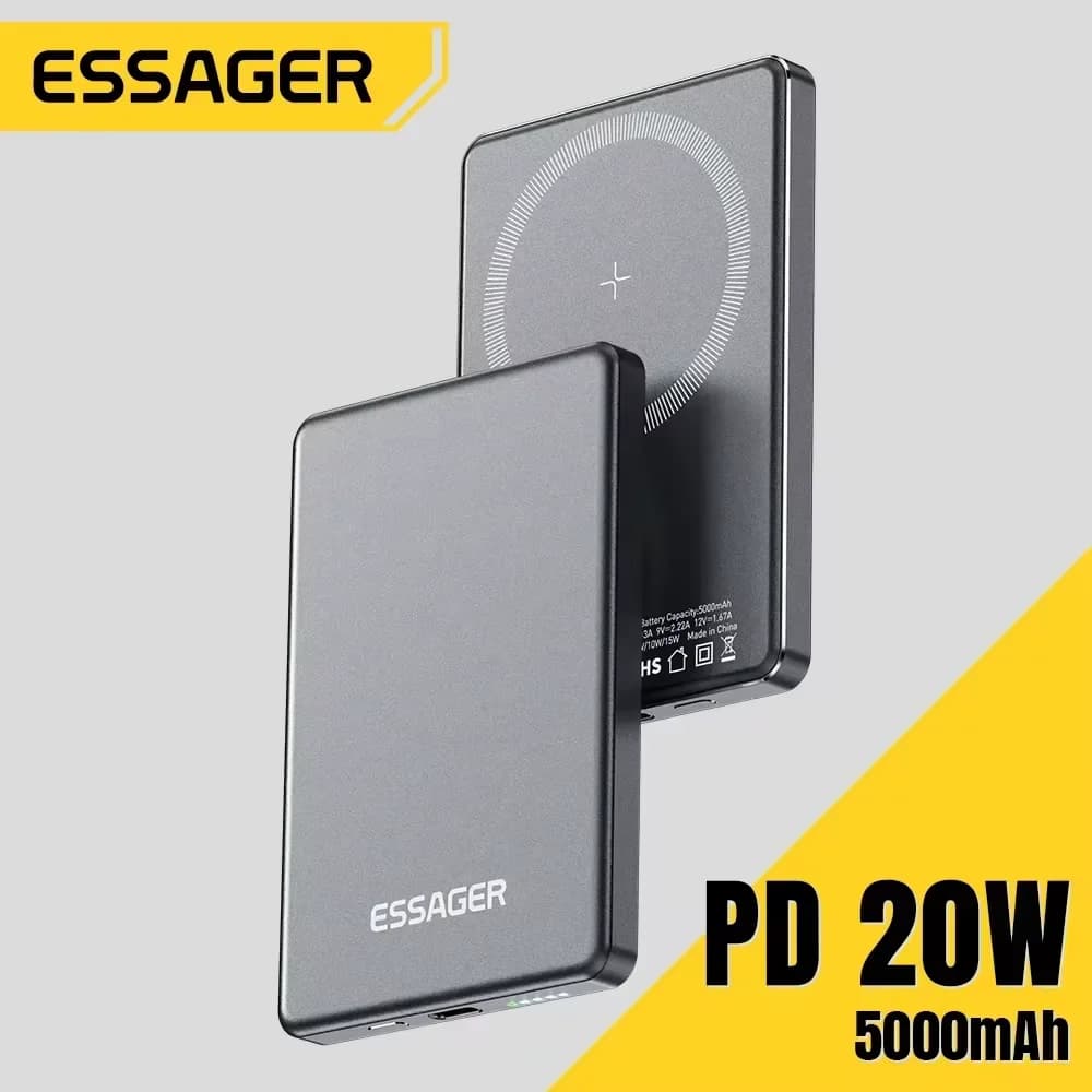 Magneticzny Power Bank Bezprzewodowy 5000mAh 20W