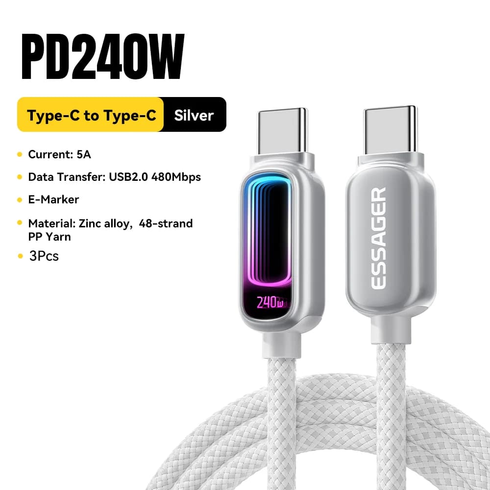 Kabel USB-C do USB-C PD 3.1 E-Marker 240W