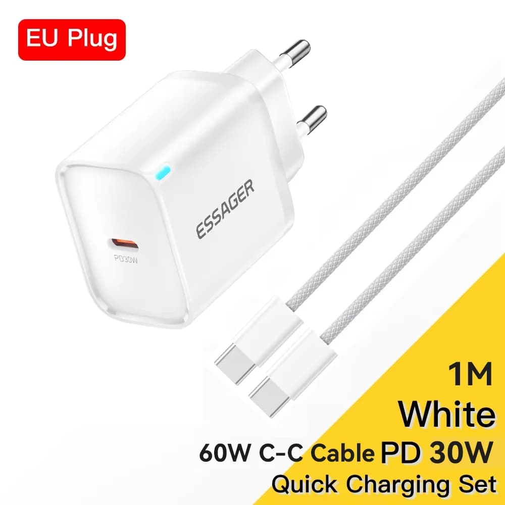 Ładowarka mini USB-C 30W ze zestawem kabli Lightning