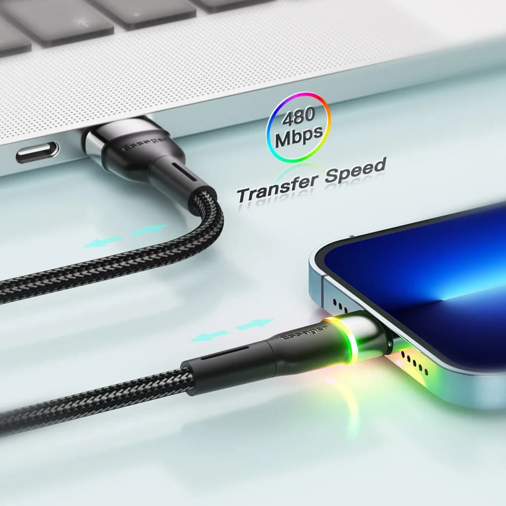 Kabel LED USB do szybkiego ładowania i transferu danych dla iPhone