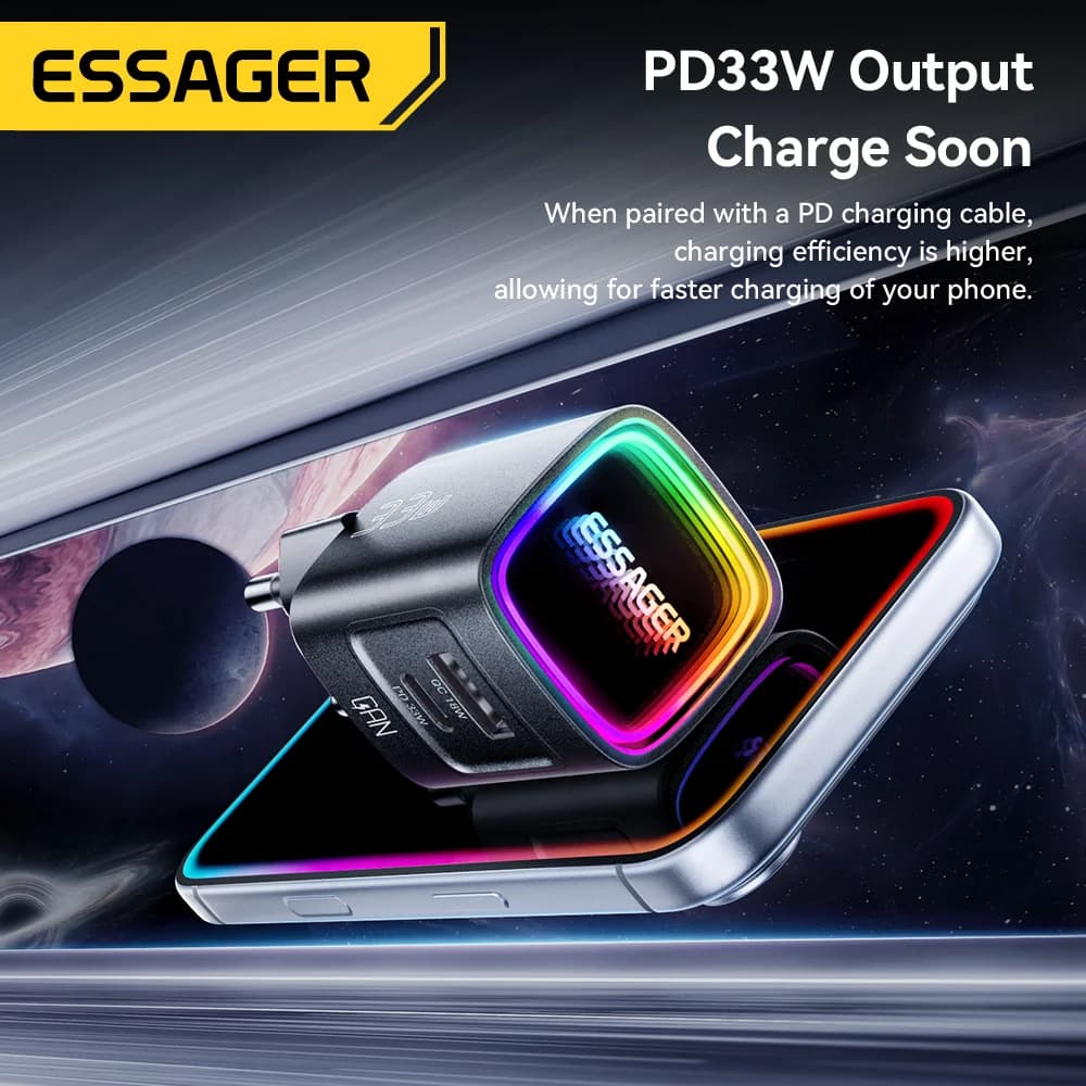 33W GaN USB-C PD Przenośna Ładowarka