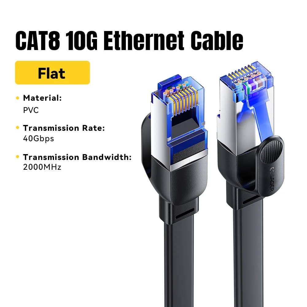 Kabel Ethernet CAT8 z prędkością 40Gbps i oplotem