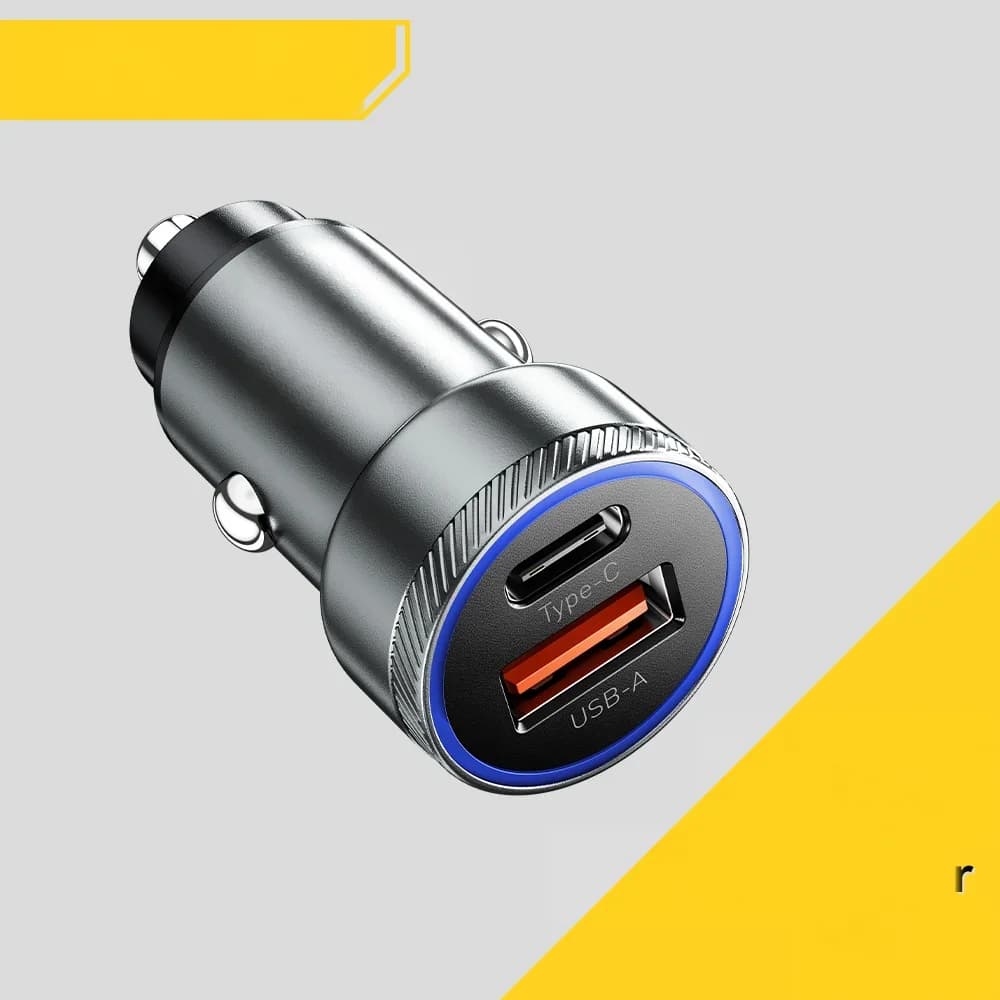 Ładowarka samochodowa USB-C 54W, szybkie ładowanie 5A