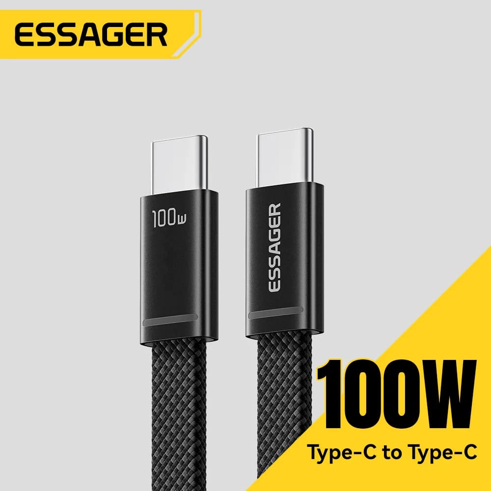 Smukły kabel USB-C na USB-C PD 100W do szybkiego ładowania