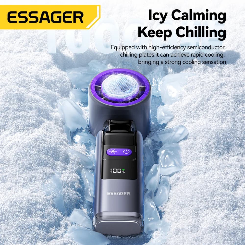Przenośny wentylator turbo z wyświetlaczem cyfrowym