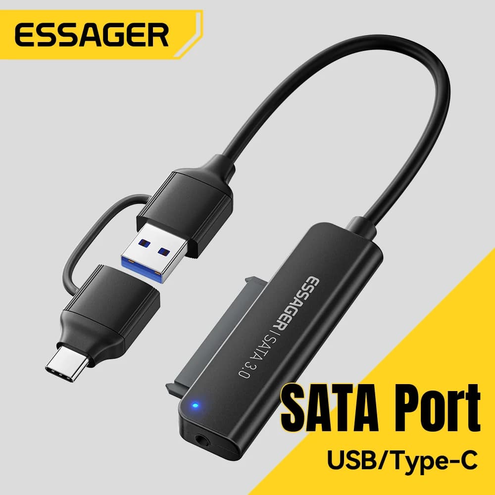 Adapter 2-in-1 SATA do USB 3.0/Type-C, 2,5"