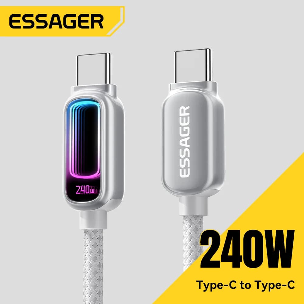 Kabel USB-C na USB-C 240W z obsługą PD 3.1 100W