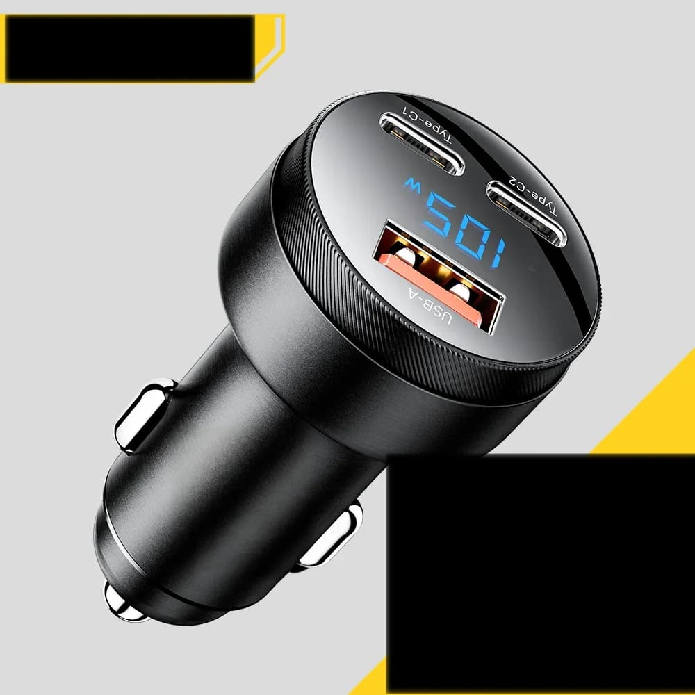 Ładowarka samochodowa USB 105W QC4.0 PD Szybkie ładowanie