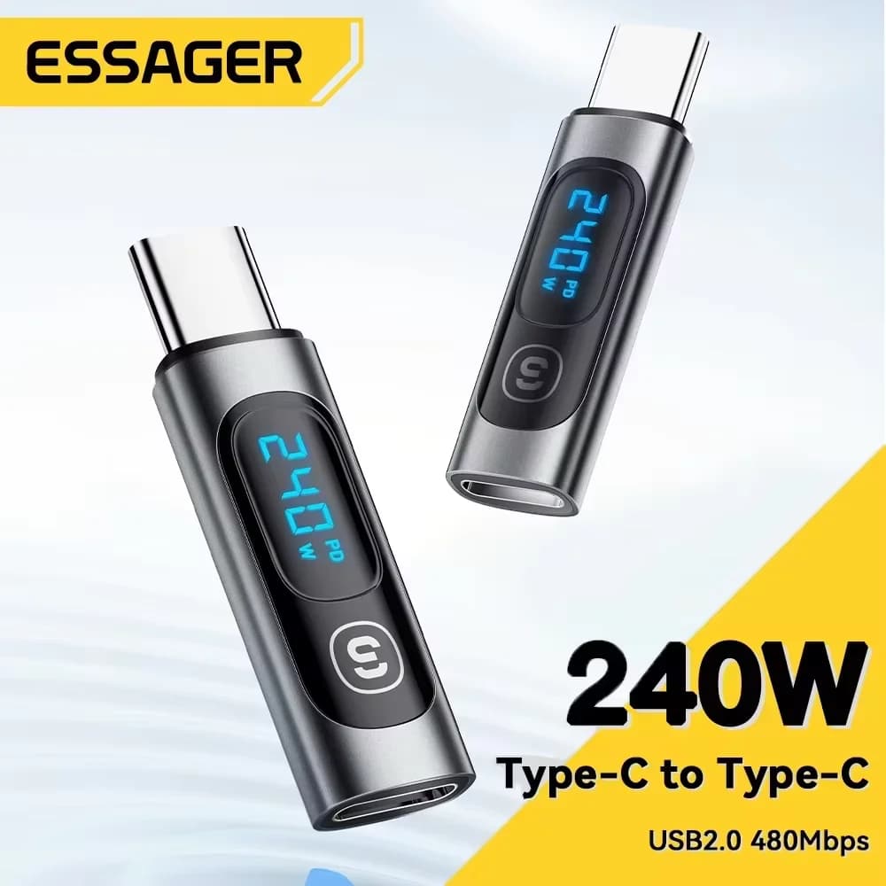 Adapter USB-C na USB-C OTG z wyświetlaczem cyfrowym