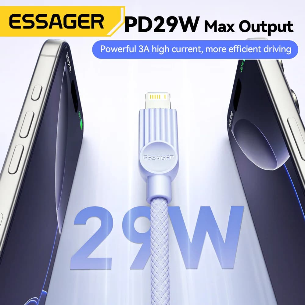 Kolorowy kabel USB-C do Lightning, 29W PD