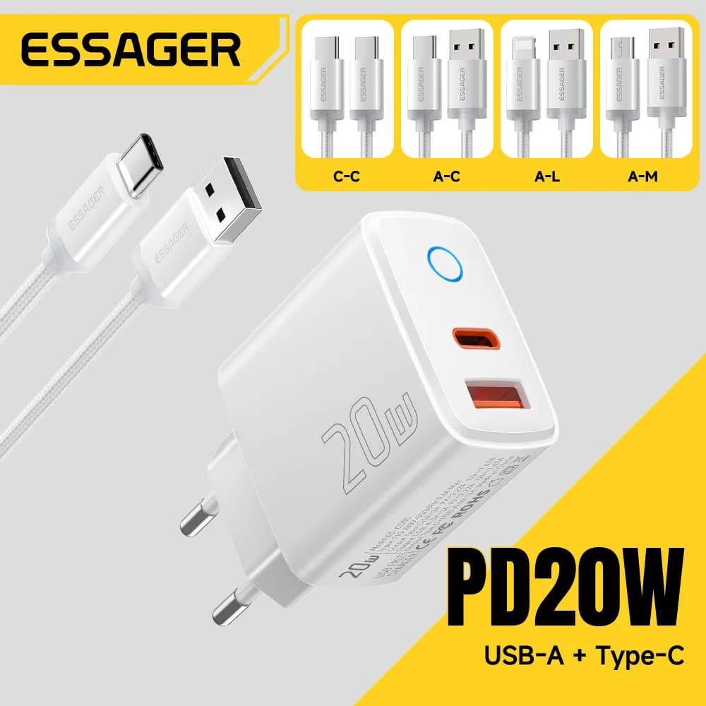 Zestaw ładowarki USB-C PD 20W