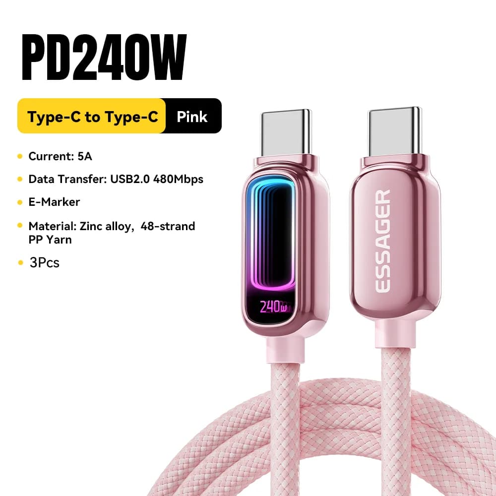Kabel USB-C do USB-C PD 3.1 E-Marker 240W