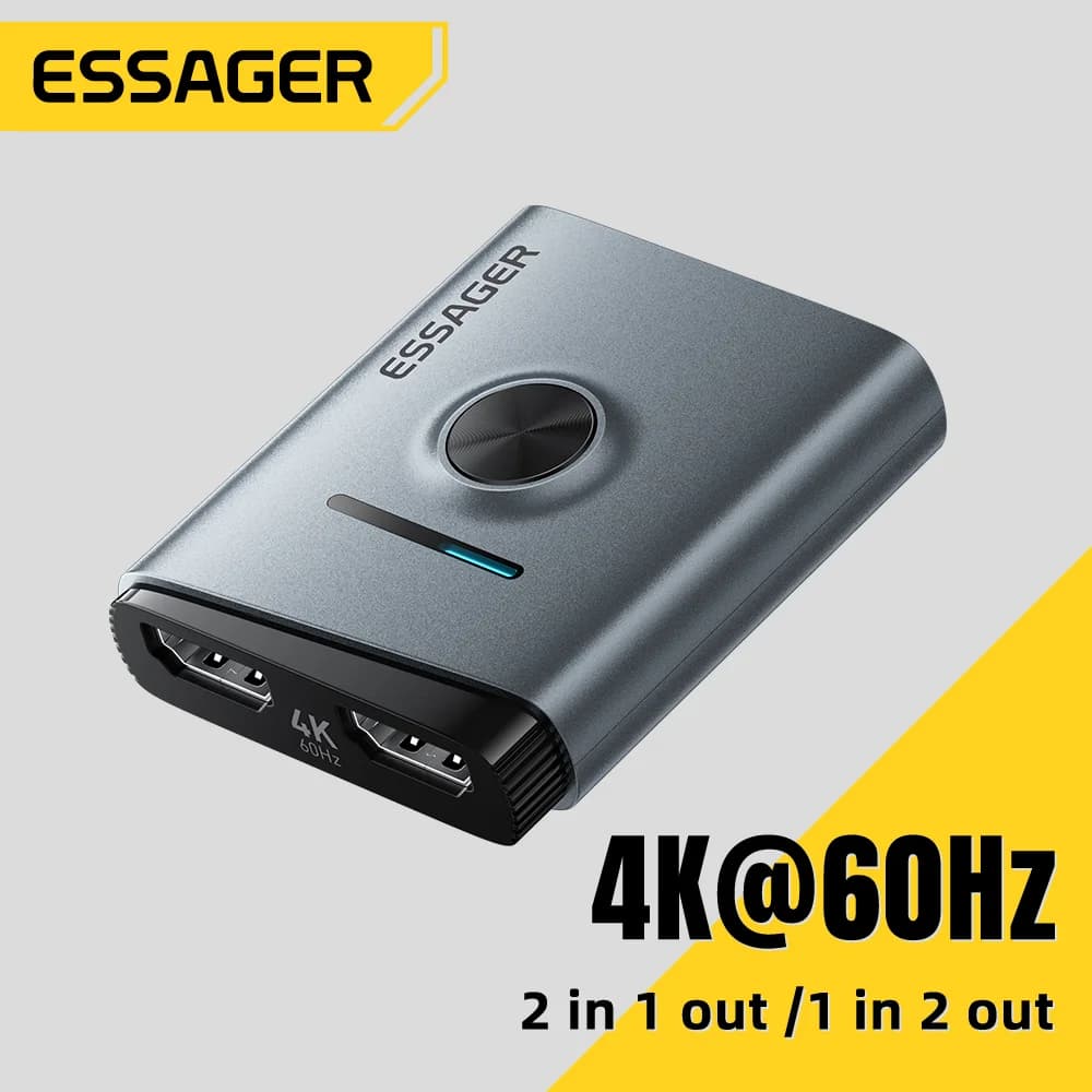 Przełącznik HDMI 4K 60Hz Adapter Splitter 2w1