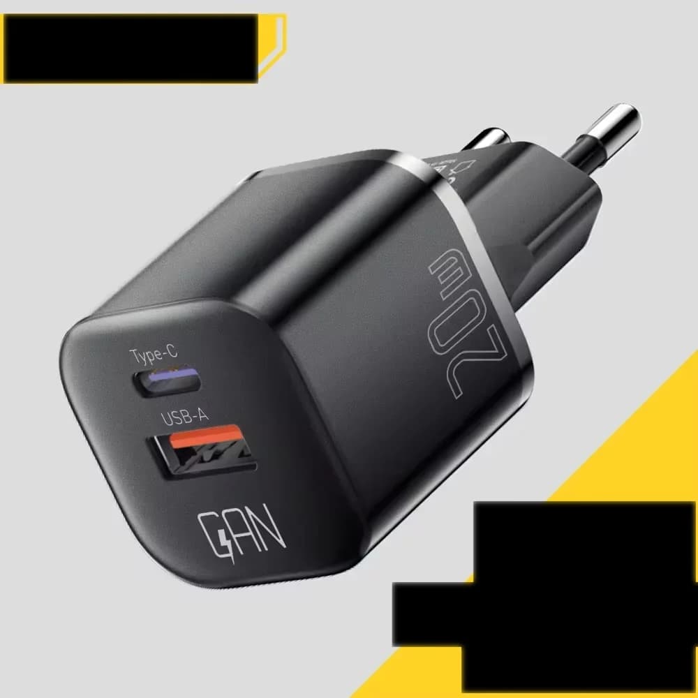 Ładowarka sieciowa GaN USB-C PD 20W