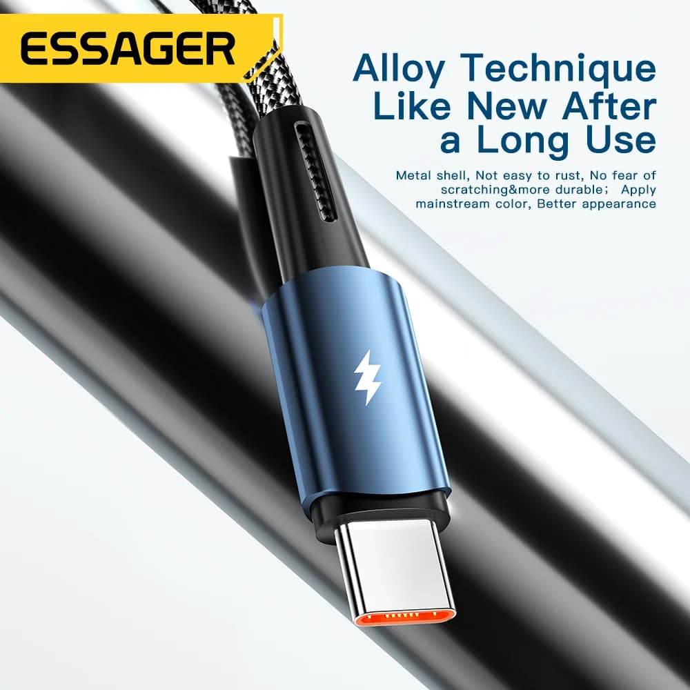 Kabel USB-C do szybkiego ładowania 120W, 6A