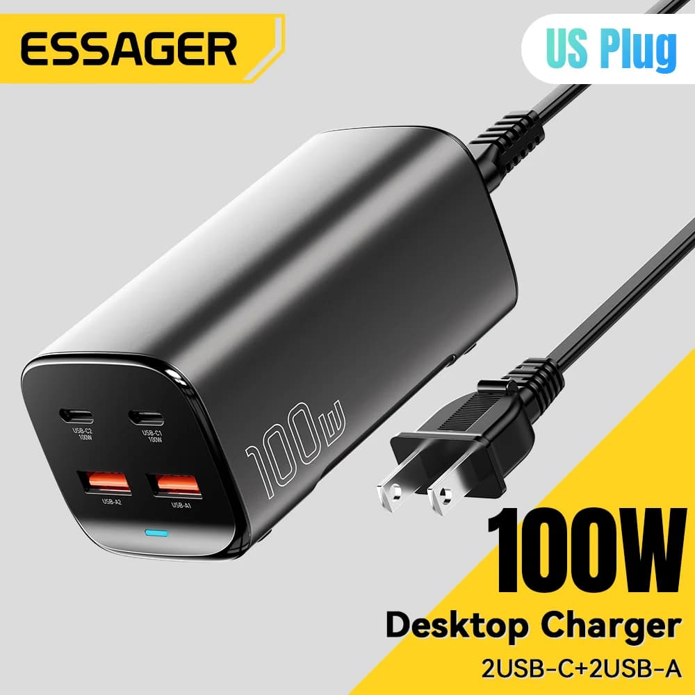 Ładowarka biurkowa GaN do laptopa 100W 4w1