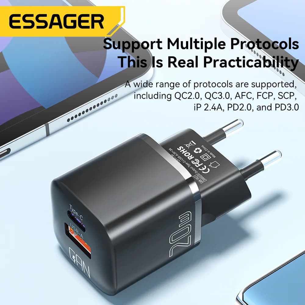 Szybka ładowarka GaN USB-C PD 20W