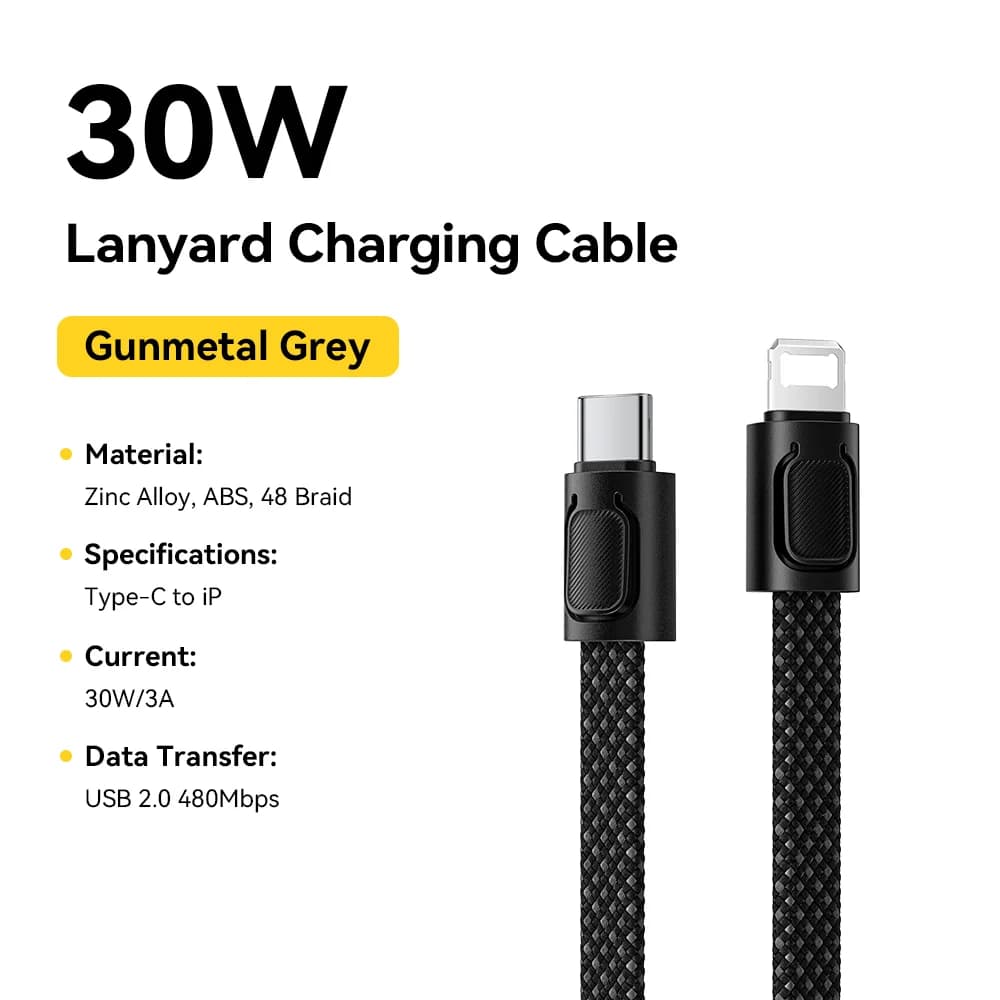 Kabel smyczkowy USB-C na Lightning do szybkiego ładowania 60W